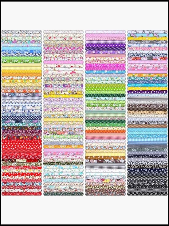 Other - Precut Cotton Fabric Squares Bundle 200 Pcs 10x10 Patchwork Sewing Craft Floral
